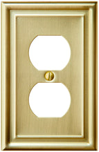 Load image into Gallery viewer, Satin Brass/Satin Gold "Estate" Wallplate, Generous Size, many configurations to choose from- 2-190SB
