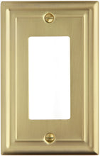 Load image into Gallery viewer, Satin Brass/Satin Gold "Estate" Wallplate, Generous Size, many configurations to choose from- 2-190SB