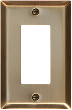 Load image into Gallery viewer, Antique Brass Traditional Style Wallplate, soft brushed finish, generous size, many configurations to choose from, 2-163AB