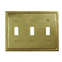 Load image into Gallery viewer, 'Georgian' Solid Cast Brass Wallplate - 1-53