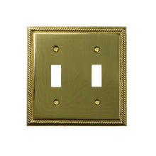 Load image into Gallery viewer, 'Georgian' Solid Cast Brass Wallplate with Pewter Plating - 1-53