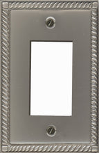 Load image into Gallery viewer, Decorative Solid Cast Brass "Georgian" Wallplate with Pewter Plating - 1-70