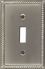 Load image into Gallery viewer, Decorative Solid Cast Brass "Georgian" Wallplate with Pewter Plating - 1-70