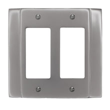 Load image into Gallery viewer, 'Classic' Solid Cast Brass Wallplate/Switchplate with Pewter Plating - 1-71