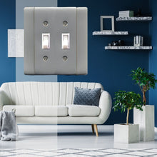 Load image into Gallery viewer, 'Classic' Solid Cast Brass Wallplate/Switchplate with Pewter Plating - 1-71