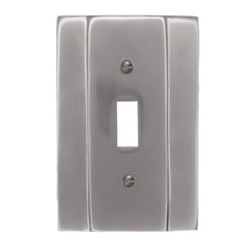 Load image into Gallery viewer, 'Classic' Solid Cast Brass Wallplate/Switchplate with Pewter Plating - 1-71