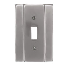 Load image into Gallery viewer, 'Classic' Solid Cast Brass Switchplate/Wallplate with Pewter Plating - 1-71