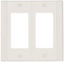 Load image into Gallery viewer, Plastic White w/White Sides Wallplate 2Rocker
