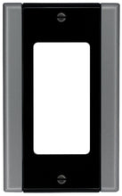 Load image into Gallery viewer, Black w/Satin Nickel Sides 1Rocker Wallplate