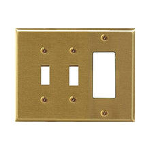 Load image into Gallery viewer, Metal Traditional Brass Wallplate - 2-163BR