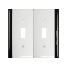 Load image into Gallery viewer, Plastic White with Black Wallplates sides - 10-83TT