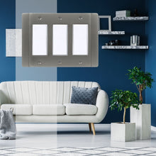 Load image into Gallery viewer, 'Classic' Solid Cast Brass Wallplate/Switchplate with Pewter Plating - 1-71