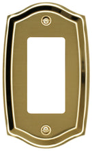 Load image into Gallery viewer, Polished Brass Steel, Rocker, dimension Height = 5 1/16" by Width = 3", adds simple elegance to your décor, brass, wallplate, wall plates, switch plate, covers