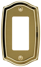 Load image into Gallery viewer, Polished Brass Steel, Rocker, dimension Height = 5 1/16" by Width = 3", adds simple elegance to your décor, brass, wallplate, wall plates, switch plate, covers