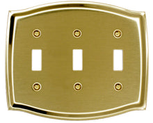 Load image into Gallery viewer, 'Colonial' Style Brass Wall Plate, suits Vintage or Contemporary home design- 2-1009TT