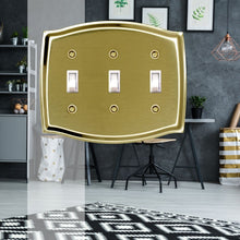 Load image into Gallery viewer, 'Colonial' Style Brass Wall Plate, suits Vintage or Contemporary home design- 2-1009TTT