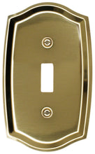 Load image into Gallery viewer, Polished Brass Steel, Toggle, dimension Height = 5 1/16" by Width = 3", adds simple elegance to your décor, brass, wallplate, wall plates, switch plate, covers