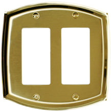 Load image into Gallery viewer, 'Colonial' Style Brass Wall Plate, suits Vintage or Contemporary home design - 2-1009DIM