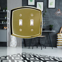 Load image into Gallery viewer, 'Colonial' Style Brass Wall Plate, suits Vintage or Contemporary home design- 2-1009TT