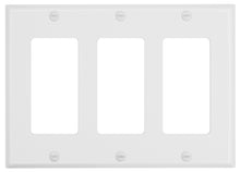 Load image into Gallery viewer, White Traditional Metal Wallplate 3Rocker