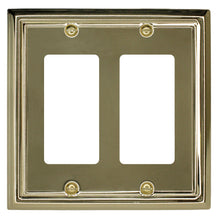 Load image into Gallery viewer, Decorative Contoured Metal "Estate" Bright Brass Wall Plate - 2-200T