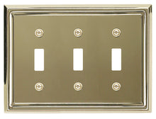 Load image into Gallery viewer, Decorative Contoured Metal "Estate" Bright Brass Wall Plate - 2-200RRR