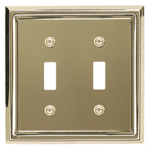 Load image into Gallery viewer, Decorative Contoured Metal "Estate" Bright Brass Wall Plate - 2-200D