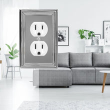 Load image into Gallery viewer, Decorative Metal Polished Chrome "Estate" Wallplate - 2-202D