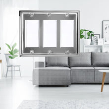 Load image into Gallery viewer, Decorative Metal Polished Chrome "Estate" Wallplate - 2-202RRR