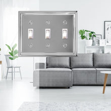 Load image into Gallery viewer, Decorative Metal Polished Chrome "Estate" Wallplate - 2-202TTT