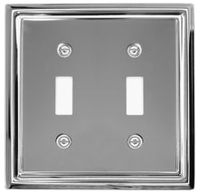 Load image into Gallery viewer, Decorative Metal Polished Chrome "Estate" 2Toggle Wallplate