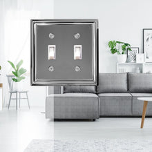 Load image into Gallery viewer, Decorative Metal Polished Chrome "Estate" Wallplate - 2-202TT