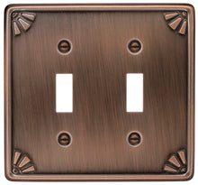 Load image into Gallery viewer, Metal Studio Antique Bronze Double Toggle Wall-plate