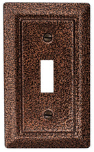 Load image into Gallery viewer, Decorative Metal Weathered Copper-Bronze 1Toggle Wallplate