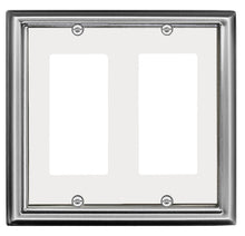 Load image into Gallery viewer, Decorative Metal Estate Satin Nickel 2Rocker w?White Center