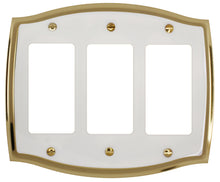 Load image into Gallery viewer, Decorative Brass Wall Plates with White Centre - 2021D