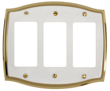 Load image into Gallery viewer, Decorative Brass Wall Plates with White Centre - 2021RR