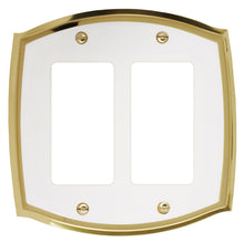 Load image into Gallery viewer, Decorative Brass Wall Plates with White Centre - 2021R