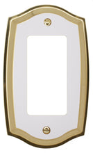 Load image into Gallery viewer, Decorative Brass Wall Plates with White Centre - 2021D