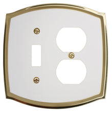 Load image into Gallery viewer, Decorative Brass Wall Plates with White Centre - 2021D