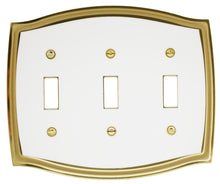 Load image into Gallery viewer, Decorative Brass Wall Plates with White Centre - 2021RR