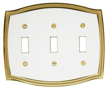 Load image into Gallery viewer, Decorative Brass Wall Plates with White Centre - 2021D