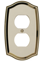 Load image into Gallery viewer, Decorative Metal Ivory on Brass Wall Plate - 2022D