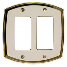 Load image into Gallery viewer, Decorative Metal Ivory on Brass Wall Plate - 2022D