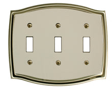 Load image into Gallery viewer, Decorative Metal Ivory on Brass Wall Plate - 2022D
