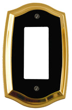 Load image into Gallery viewer, Decorative Metal Black on Brass Wallplate - 2026R