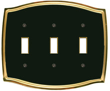 Load image into Gallery viewer, Decorative Metal Black on Brass Wallplate - 2026D