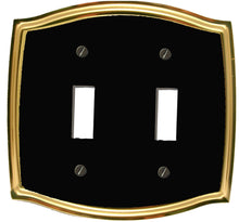 Load image into Gallery viewer, Decorative Metal Black on Brass Wallplate - 2026TTT