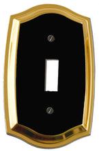 Load image into Gallery viewer, Decorative Metal Black on Brass Wallplate - 2026TD