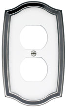Load image into Gallery viewer, Decorative White on Chrome Metal Wallplate - 2052R